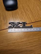 VINTAGE FORD CORTINA XL METAL CAR BOOT BADGE Very Good condition Tool box emblem