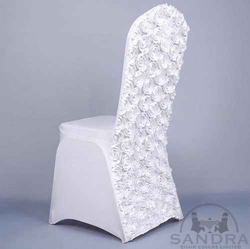 White rosette spandex - spandex, wedding