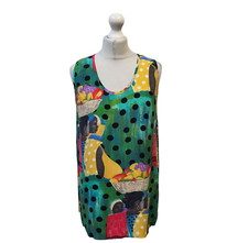 Vintage 80s Fruit Print Top Women's UK Size 12