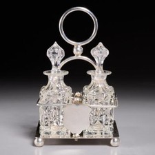 (2) Vintage Cut Glass Square