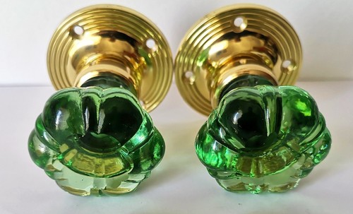 Antique pair door knobs - pair,