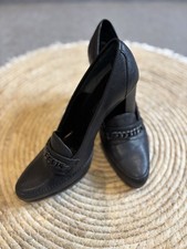 Nicole Farhi Women’s Black High Heel Leather Shoes, Size 40,Uk 7,VGC