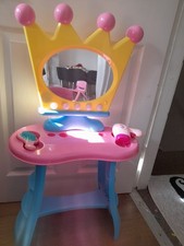 GIRLS DRESSING TABLE WITH MIRROR LIGHTS/MUSIC+ Comb & Haif Dryer