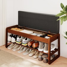 Shoe Rack Bench with Flip-Top