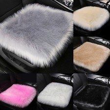 Sheepskin Long Wool Front Car Seat Covers Cover Universal Fit 1PCS-