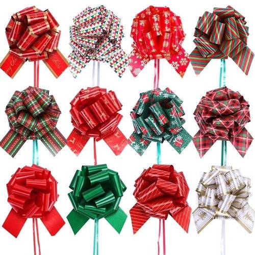 24pcs christmas pull bows - 12/24pcs,