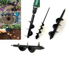 Planting Earth Auger Metal Drill Bit Garden Bulb Planter Hole Digger 3 Sizes
