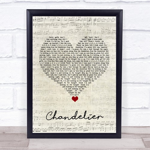 Chandelier script heart song - script,