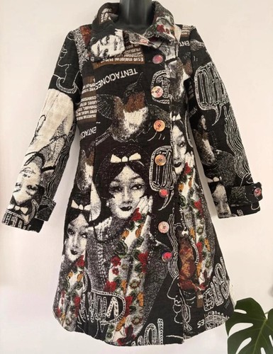 Desigual graphic coat woven