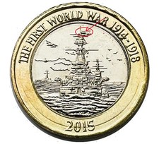 £2 Coin Royal Navy WW1 HMS