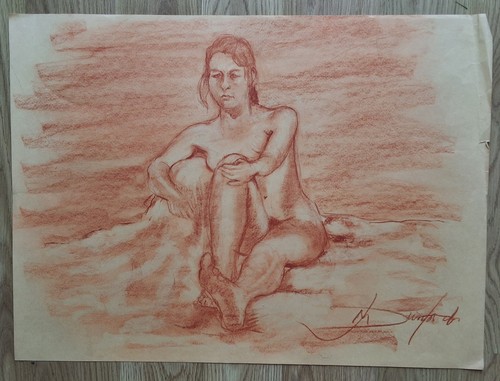 Nude sketch dunford - by, m