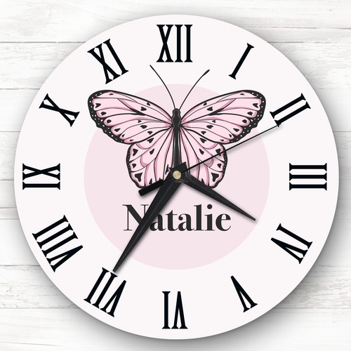 Pink butterfly personalised - pink,