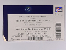 Take That Complete Ticket Greatest Hits Tour Original O2 Arena 8th May 2019