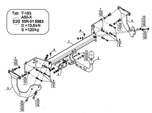 Swan neck tow - swan,