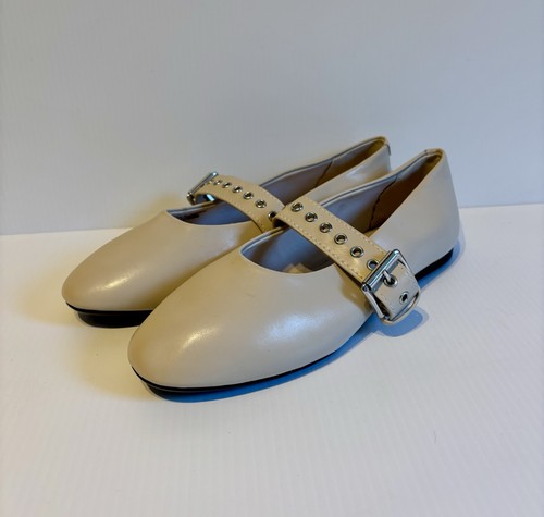 Zara cream faux leather mary - leather,