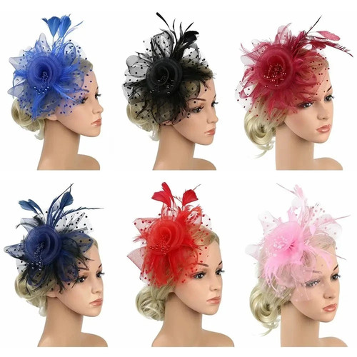 Large wedding fascinator - wedding,