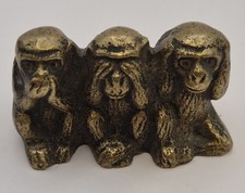 Vintage Brass Japanese Three