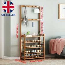 Bamboo Wooden Coat Hat Stand