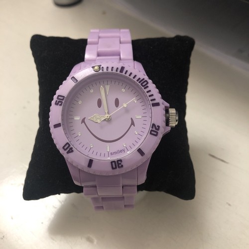 Purple smiley face watch new - face,