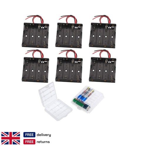 4xaa battery case holder - 6x,