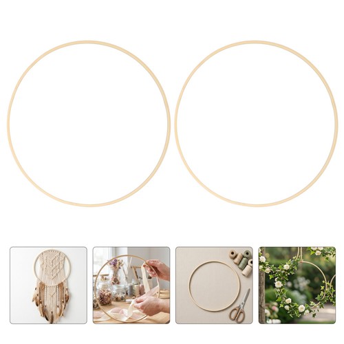 6pcs wooden rings for macrame - 6pcs,