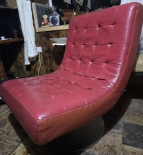 Retro Style Leather Lounge Chair