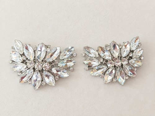 Silver crystal rhinestone shoe - crystal,