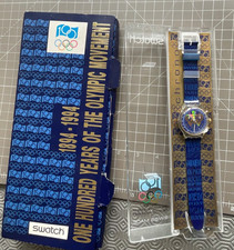 One Hundred Years of the Olympic Movement Swatch Watch.