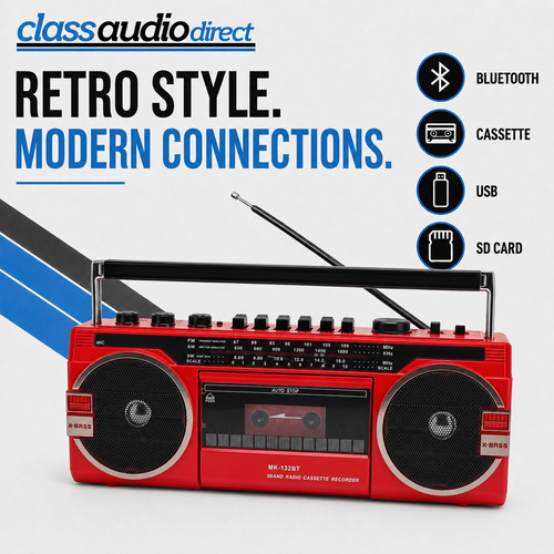 Class retro cassette radio 16w - class,