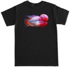 Flowerhorn Fish black T shirt