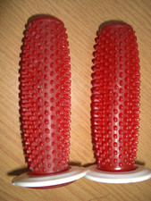 Retro 1970's  NOS BMX Style Pimple Plastic Grips in Red