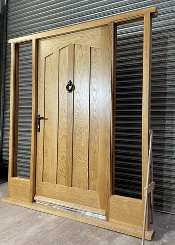 Solid oak front - solid, door