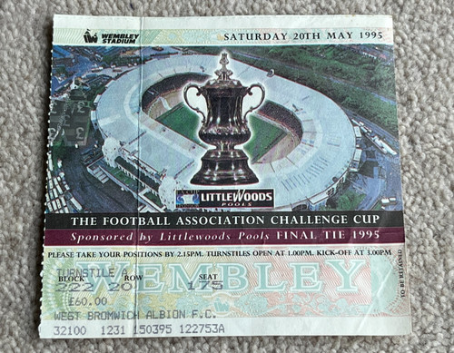 1995 cup final ticket - fa,