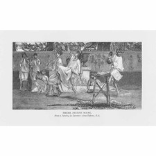 LAWRENCE ALMA-TADEMA Greek Festive Scene - Antique Print 1880