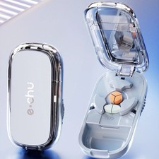 Portable Pill Cutter Dustproof Adjustable Tablet Splitter Daily Pill StorageBox