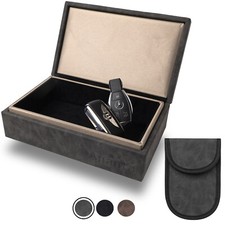 Ananta Faraday Box for Car Keys, Military Grade Signal Blocker Box & Pouch Set