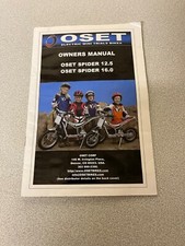 Oset Spider 12.5, 16.0 Owners manual
