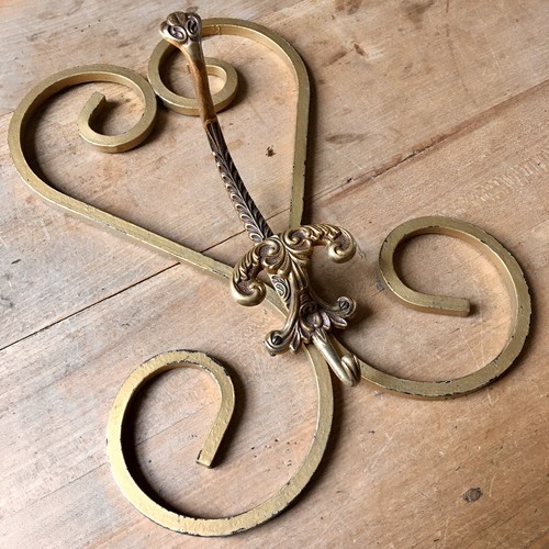 Brass coat hook - hook, reclaimed