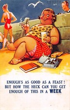 POSTCARD  COMIC   SEASIDE HOLS