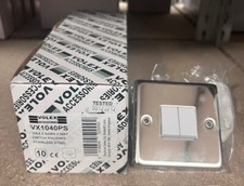 Volex 10A 2 Gang 2W Plate