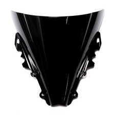 MPW Double Bubble Black Windshield Screen for Yamaha YZF-R6 06-07