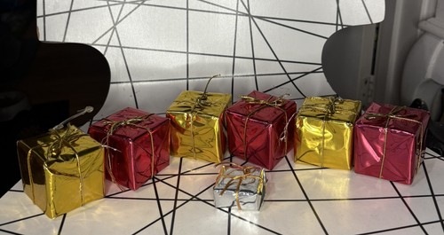 Vintage gold red foil - gold, gift