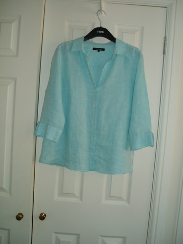 Jaeger ladies turquoise linen - jaeger,