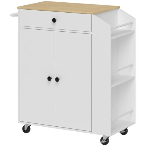 Homcom rolling kitchen - kitchen, island