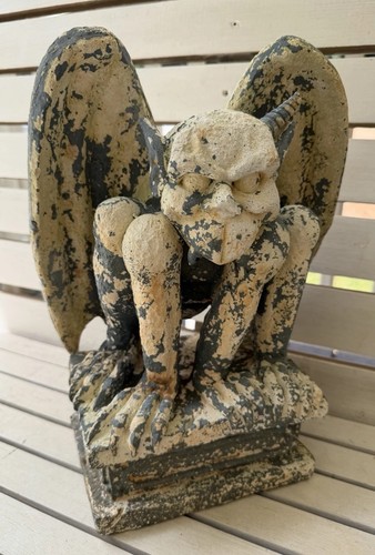 Vintage gargoyle statue - vintage,