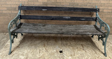 Architectural Cast Iron & Solid Plank Oak Garden Bench Forestdale Styled