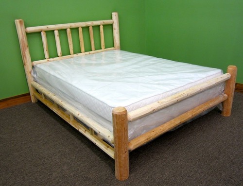 Log bed twin unfinished - ~,