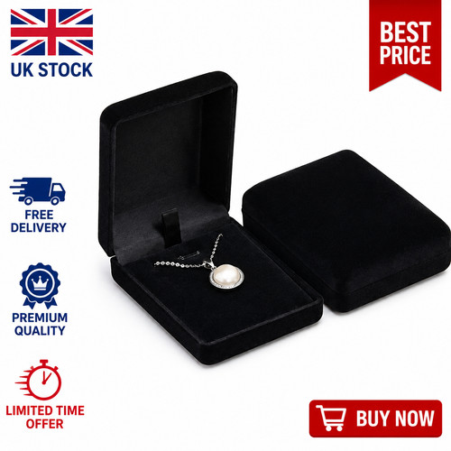 Velvet necklace box pendant - necklace,
