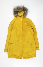 Regatta Women Yellow Faux Fur Hooded Parka Coat Size 14