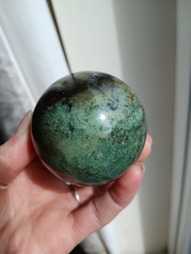 Moss agate sphere - agate,